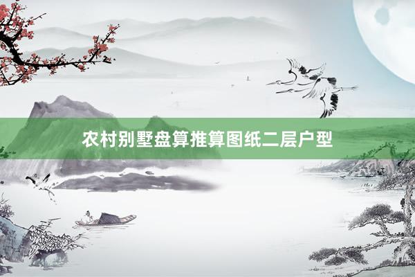 农村别墅盘算推算图纸二层户型